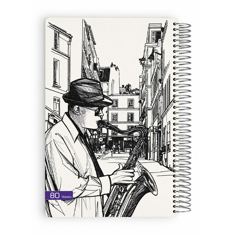 دفتر عرش طلقی کلاسیک تک سیم خطی 80 برگ 191