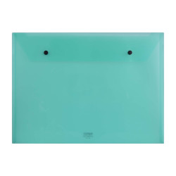 پاکت دکمه دار پاپکو طلقی A3 فیروزه ای 24 عددی 107
