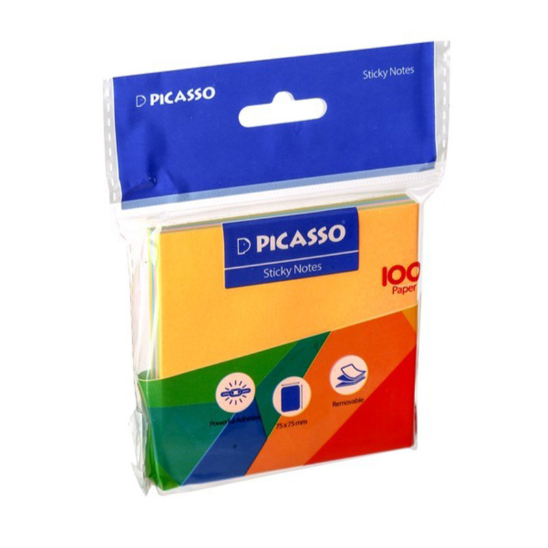 یادداشت چسب دار پیکاسو 75*75 رنگی 12 عددی SN-101-C