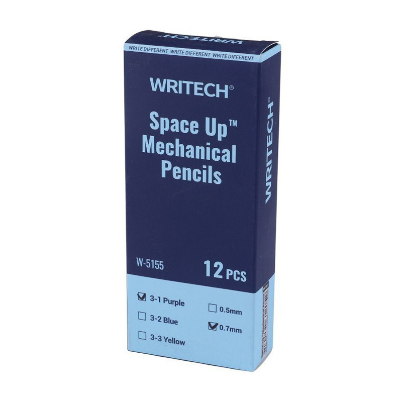 اتود (WRITECH) بدنه پاستلی گیره مات 0/7 میل 12 عددی space up-W5155