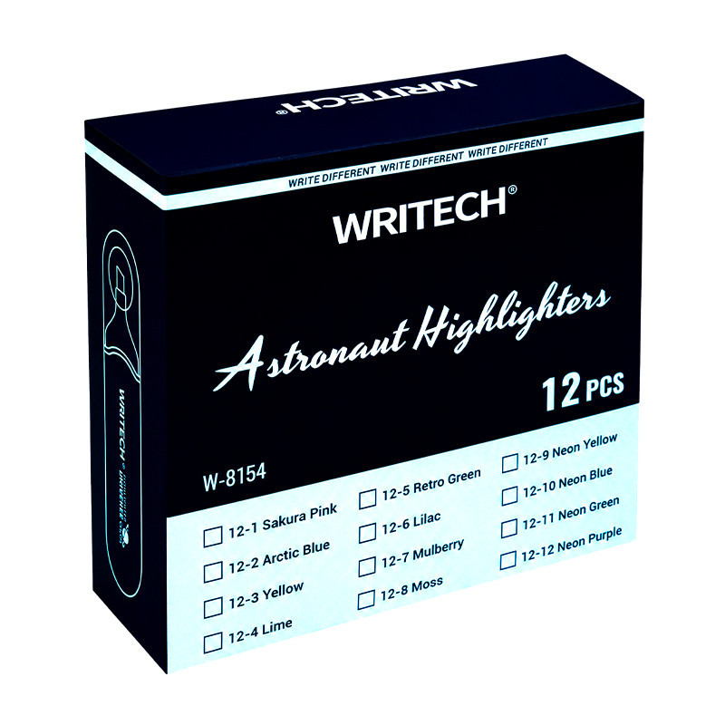 ماژیک هایلایتر WRITECH سبز فضانورد 12 عددی W-8154