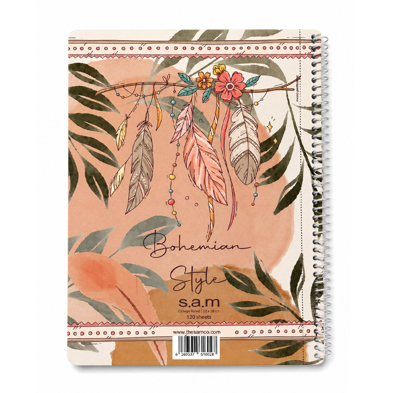 دفتر سم رحلی تک سیم خطی 120 برگ پرفراژ دار 6028