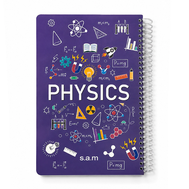 دفتر سم وزیری طلقی تک سیم خطی اسلاید فیزیک(PHYSICS) 100 برگ