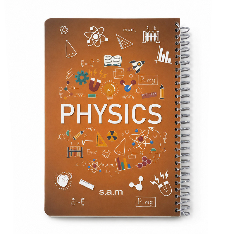 دفتر سم وزیری طلقی تک سیم خطی اسلاید فیزیک(PHYSICS) 100 برگ