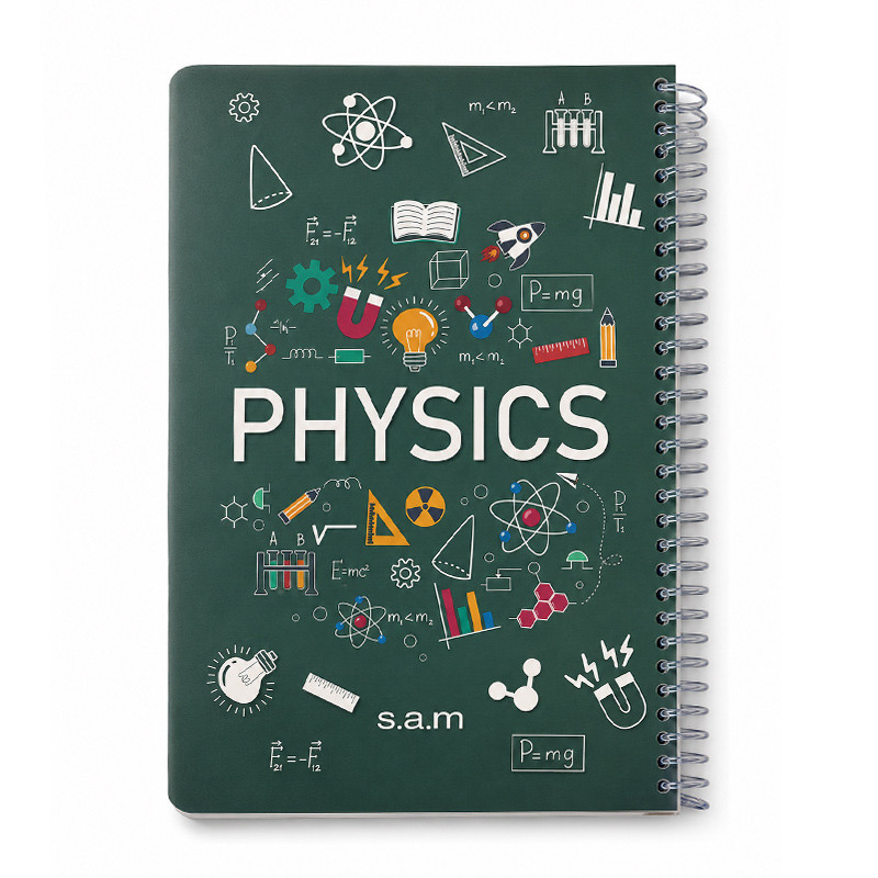 دفتر سم وزیری طلقی تک سیم خطی اسلاید فیزیک(PHYSICS) 100 برگ