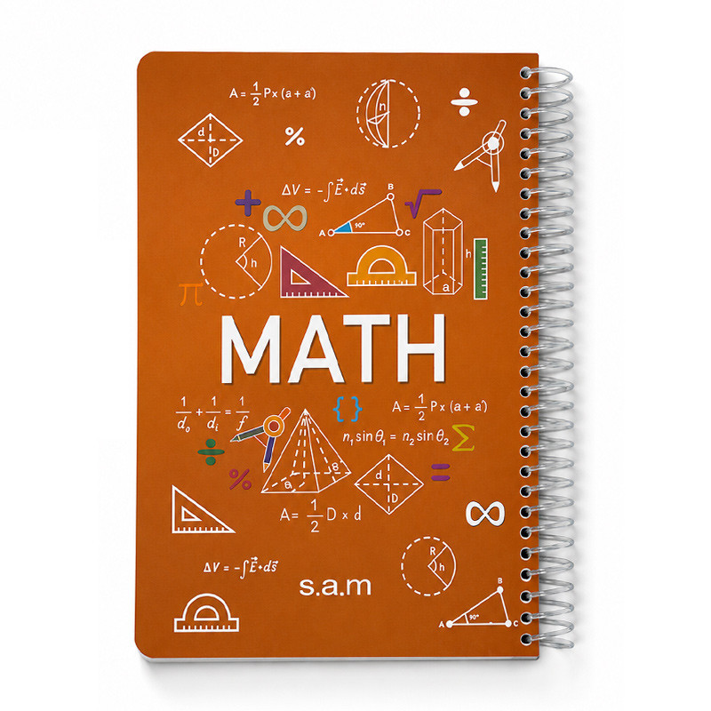 دفتر سم وزیری طلقی تک سیم خطی اسلاید ریاضی(MATH) 100 برگ