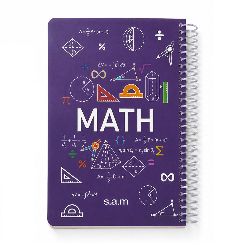 دفتر سم وزیری طلقی تک سیم خطی اسلاید ریاضی(MATH) 100 برگ