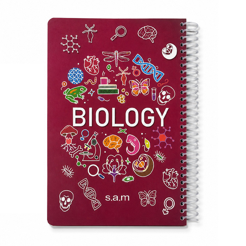 دفتر سم وزیری طلقی تک سیم خطی اسلاید زیست(BIOLOGY) 100 برگ