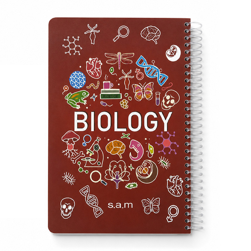 دفتر سم وزیری طلقی تک سیم خطی اسلاید زیست(BIOLOGY) 100 برگ