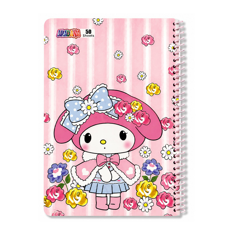 دفتر آپادانا وزیری طلقی تک سیم خطی فانتزی اکلیلی 50 برگ 01