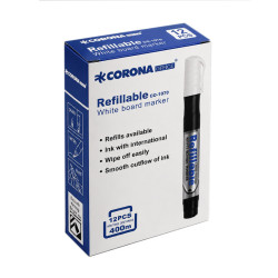 ماژیک وایت برد کرونا شارژی گرد 12 عددی CO-1070