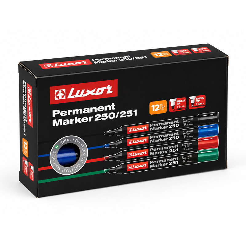 ماژیک معمولی لوکسور آبی تخت 12 عددی 251
