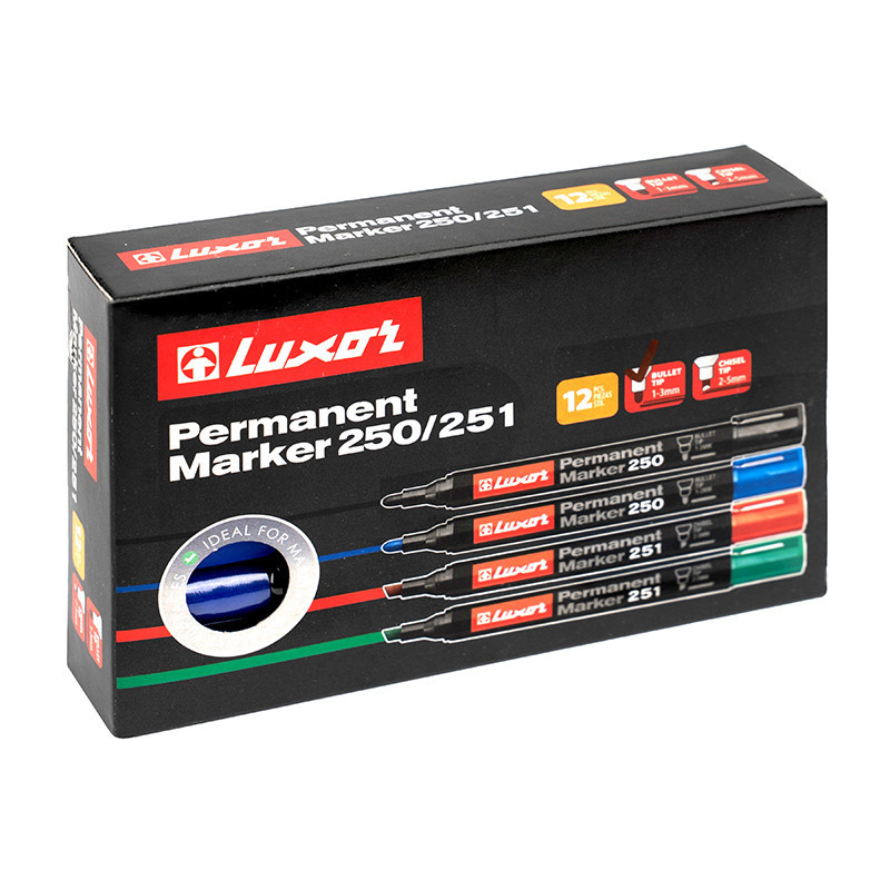 ماژیک معمولی لوکسور آبی گرد 12 عددی 250