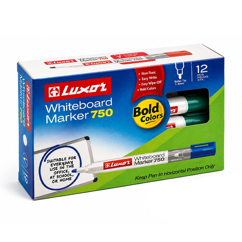 ماژیک وایت برد لوکسور سبز گرد 12 عددی 750