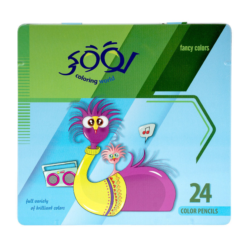 مداد رنگ لوکی فلزی 24 رنگ 3024