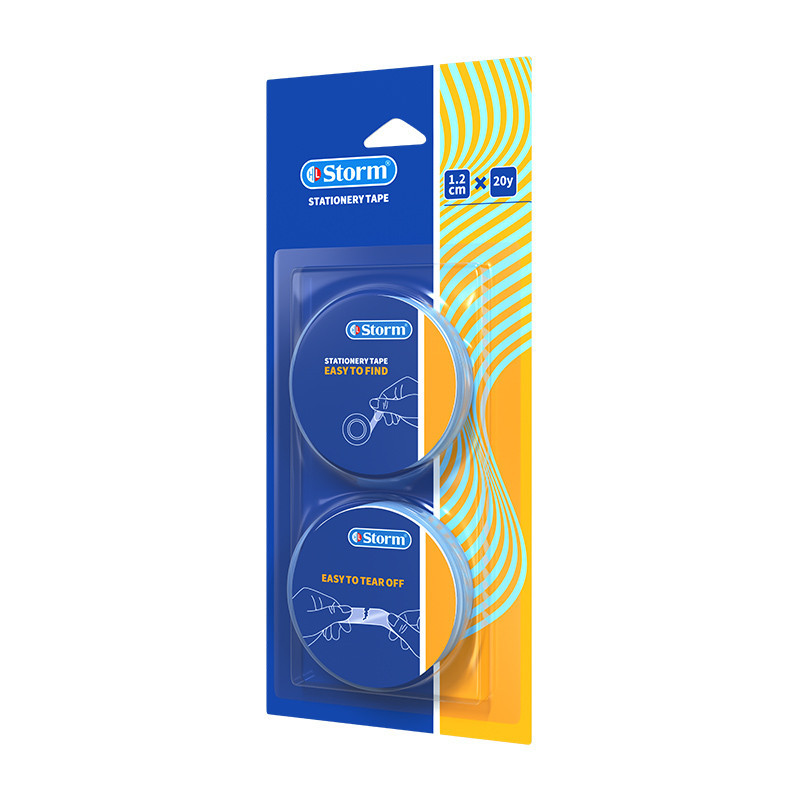 چسب نواری استورم 1/2 سانت 20 یارد رنگی فانتزی 2 عددی HL-102527