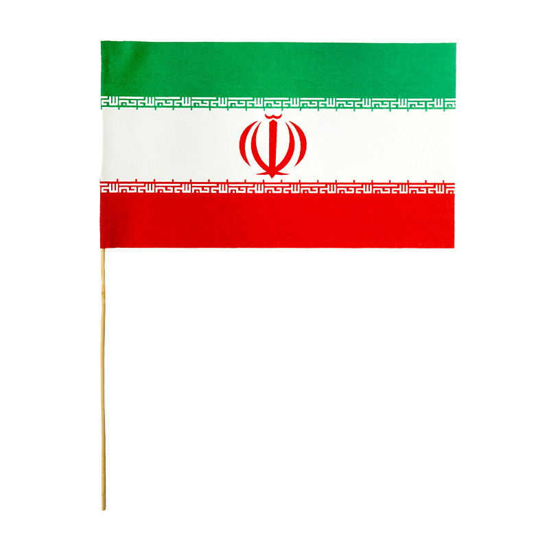 پرچم 50 عددی کاغذی دسته چوبی