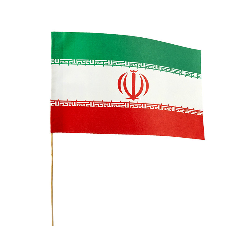پرچم 50 عددی کاغذی دسته چوبی