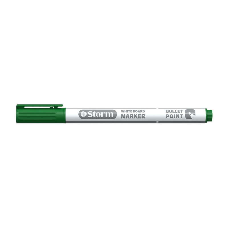 ماژیک وایت برد استورم سبز قلمی گرد 12 عددی HL-340704