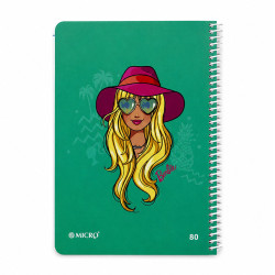 دفتر میکرو فانتزی سیمی خطی طلقی 80 برگ C5(800309)