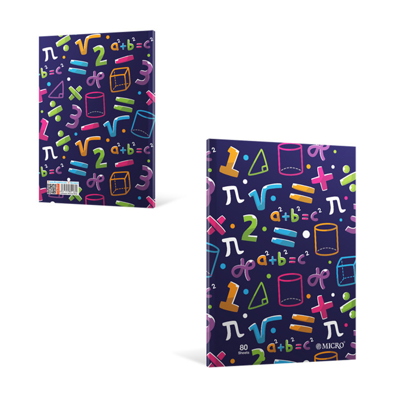 دفتر میکرو ته چسب کلاسیک 2 خط 80 برگ D17