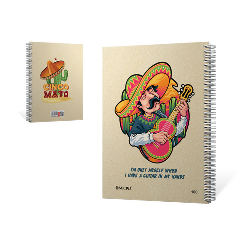 دفتر میکرو کرافت B5 فنر دوبل 100 برگ F2(800125)