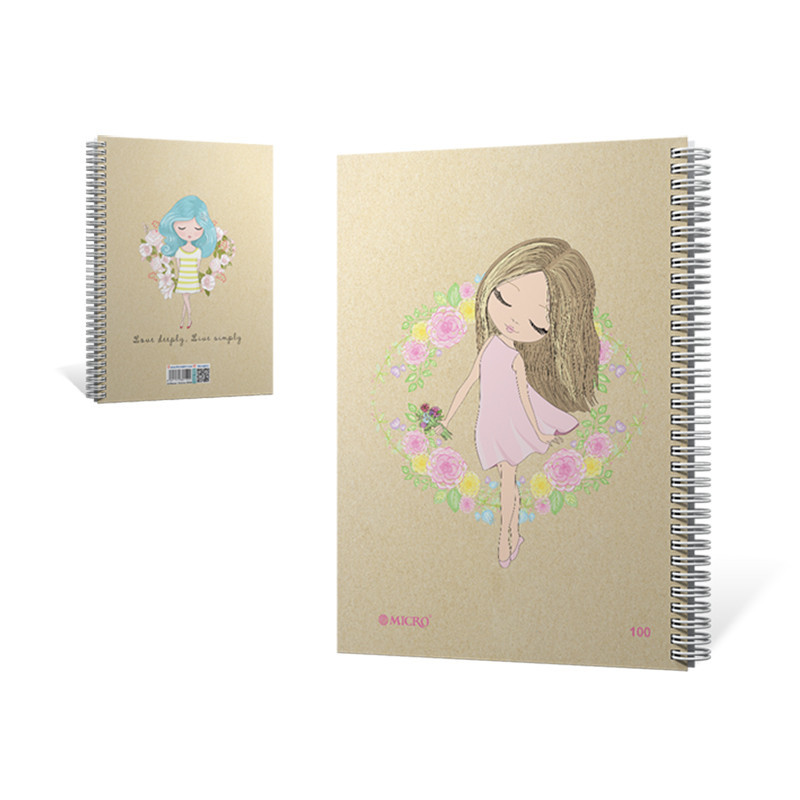 دفتر میکرو کرافت B5 فنر دوبل 100 برگ F2(800125)