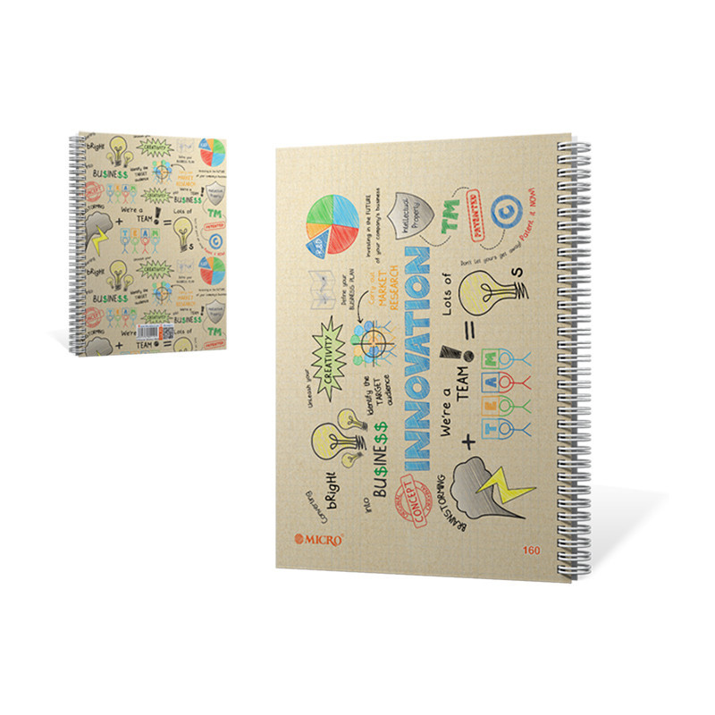 دفتر میکرو کرافت B5  تک سیم 160 برگ F3