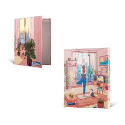 دفتر کلاسور میکرو 26 حلقه فلزی پارچه ای 100 برگ A29