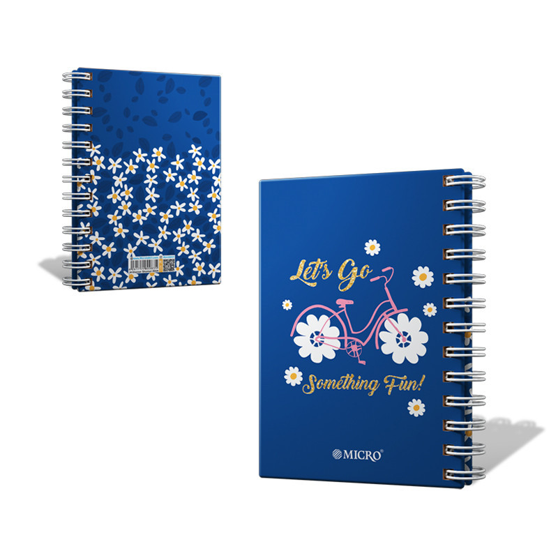 دفتر یادداشت میکرو طلقی 12*17 فنر دوبل خطی 80 برگ j9
