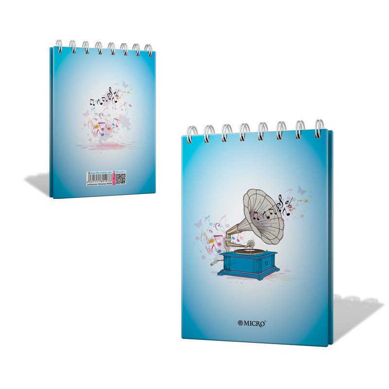 دفتر یادداشت میکرو طلقی 11*8 فنر دوبل خطی 80 برگ j11