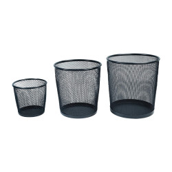 سطل اداری ونداد کوچک فلزی مشکی